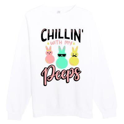 Chillin With My Peeps Spring Premium Crewneck Sweatshirt