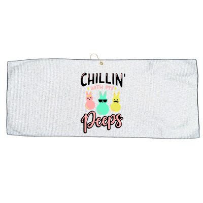 Chillin With My Peeps Spring Large Microfiber Waffle Golf Towel
