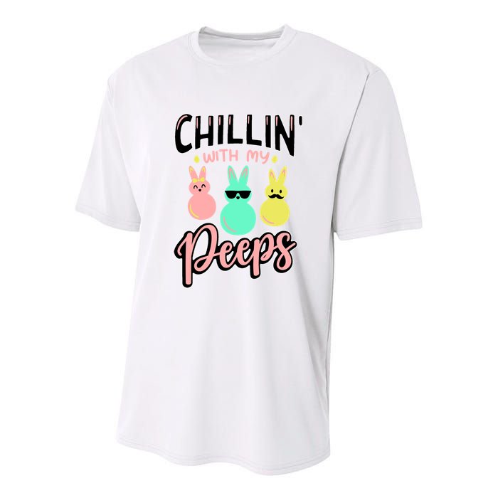 Chillin With My Peeps Spring Youth Performance Sprint T-Shirt