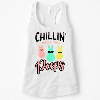 Chillin With My Peeps Spring Womens Tank Top