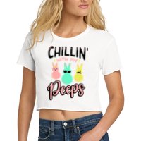 Chillin With My Peeps Spring Crop Top