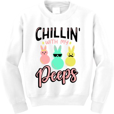 Chillin With My Peeps Spring Kids Sweatshirt