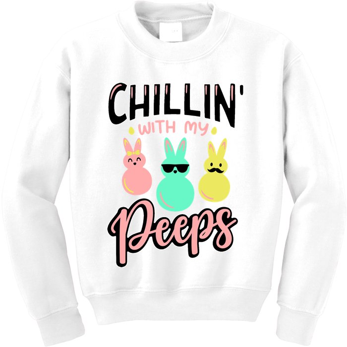 Chillin With My Peeps Spring Kids Sweatshirt