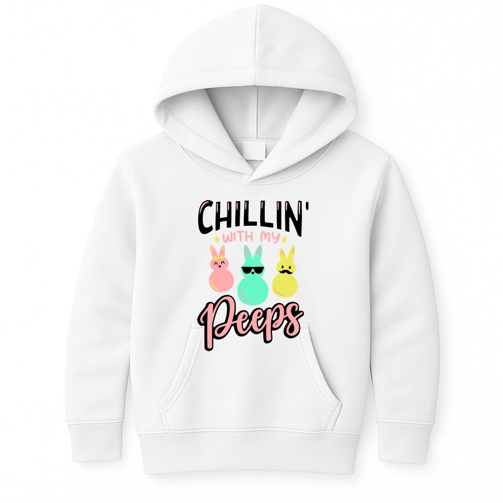 Chillin With My Peeps Spring Kids Hoodie