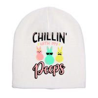 Chillin With My Peeps Spring Short Acrylic Beanie