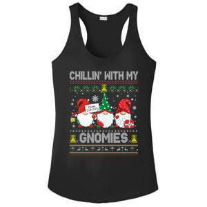 Chillin With My Gnomies Cute Buffalo Red Plaid Garden Gnome Gift Ladies PosiCharge Competitor Racerback Tank