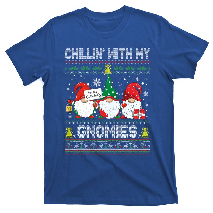 Chillin With My Gnomies Cute Buffalo Red Plaid Garden Gnome Gift T-Shirt