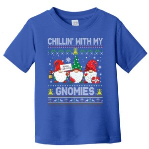 Chillin With My Gnomies Cute Buffalo Red Plaid Garden Gnome Gift Toddler T-Shirt