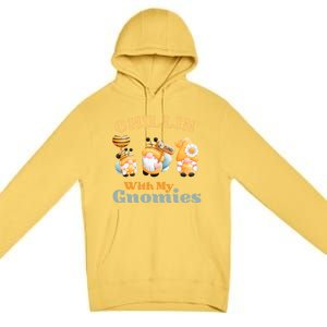 Chillin With My Gnomies Garden Gnomes With Bees Gift Premium Pullover Hoodie