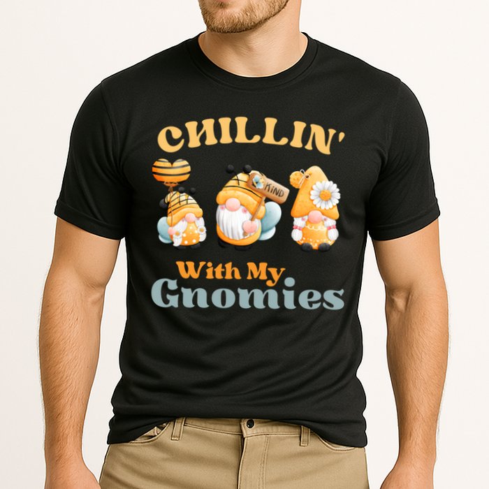 Chillin With My Gnomies Garden Gnomes With Bees Gift Cooling Performance Crew T-Shirt