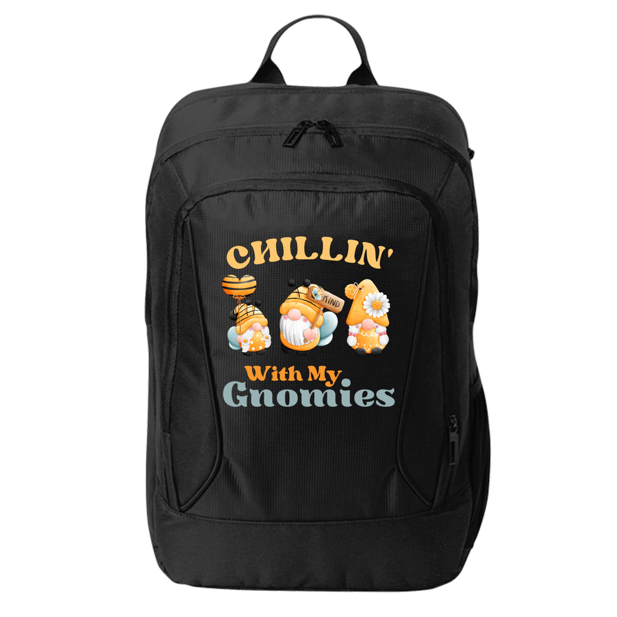 Chillin With My Gnomies Garden Gnomes With Bees Gift City Backpack