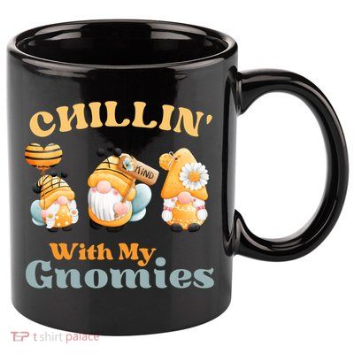 Chillin With My Gnomies Garden Gnomes With Bees Gift 11oz C Handle Ceramic Mug