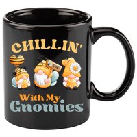 Chillin With My Gnomies Garden Gnomes With Bees Gift 11oz C Handle Ceramic Mug