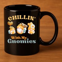 Chillin With My Gnomies Garden Gnomes With Bees Gift 11oz C Handle Ceramic Mug