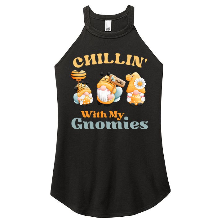 Chillin With My Gnomies Garden Gnomes With Bees Gift Women's Perfect Tri Rocker Tank