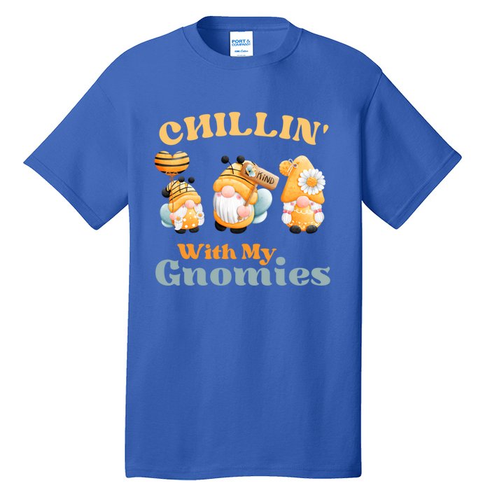 Chillin With My Gnomies Garden Gnomes With Bees Gift Tall T-Shirt