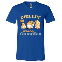 Chillin With My Gnomies Garden Gnomes With Bees Gift V-Neck T-Shirt