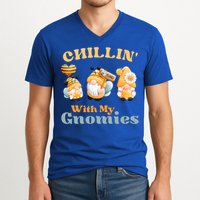 Chillin With My Gnomies Garden Gnomes With Bees Gift V-Neck T-Shirt