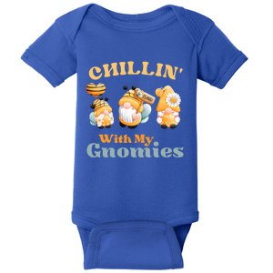 Chillin With My Gnomies Garden Gnomes With Bees Gift Baby Bodysuit