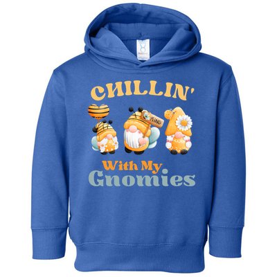 Chillin With My Gnomies Garden Gnomes With Bees Gift Toddler Hoodie