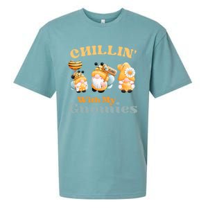 Chillin With My Gnomies Garden Gnomes With Bees Gift Sueded Cloud Jersey T-Shirt