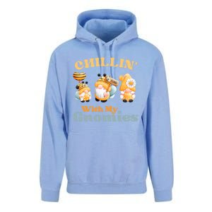 Chillin With My Gnomies Garden Gnomes With Bees Gift Unisex Surf Hoodie