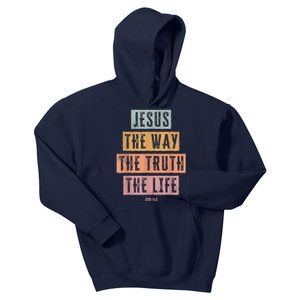 Christian Women Men Jesus The Way Truth Life Kids Hoodie