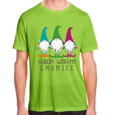 Chillin With My Gnomies Garden Gnome Christmas Lawn Care Gift Adult ChromaSoft Performance T-Shirt