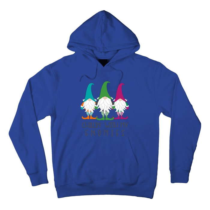 Chillin With My Gnomies Garden Gnome Christmas Lawn Care Gift Hoodie