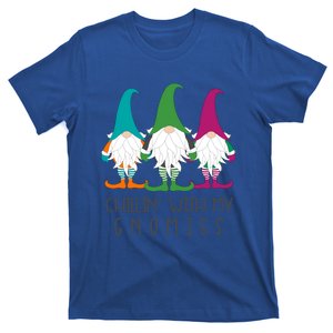 Chillin With My Gnomies Garden Gnome Christmas Lawn Care Gift T-Shirt