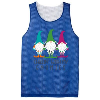 Chillin With My Gnomies Garden Gnome Christmas Lawn Care Gift Mesh Reversible Basketball Jersey Tank