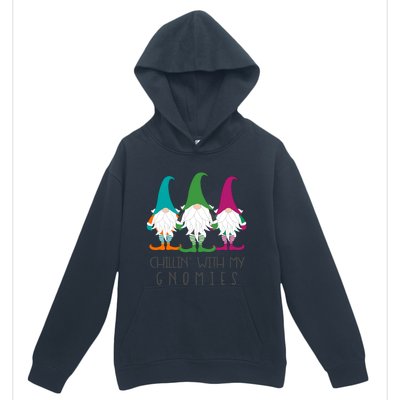 Chillin With My Gnomies Garden Gnome Christmas Lawn Care Gift Urban Pullover Hoodie