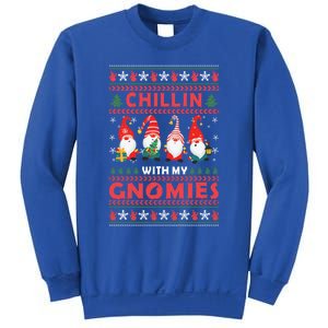 Chillin With My Gnomies Family Matching Xmas Pajamas Gnome Gift Sweatshirt