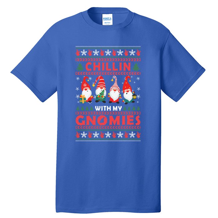 Chillin With My Gnomies Family Matching Xmas Pajamas Gnome Gift Tall T-Shirt