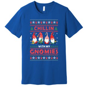 Chillin With My Gnomies Family Matching Xmas Pajamas Gnome Gift Premium T-Shirt