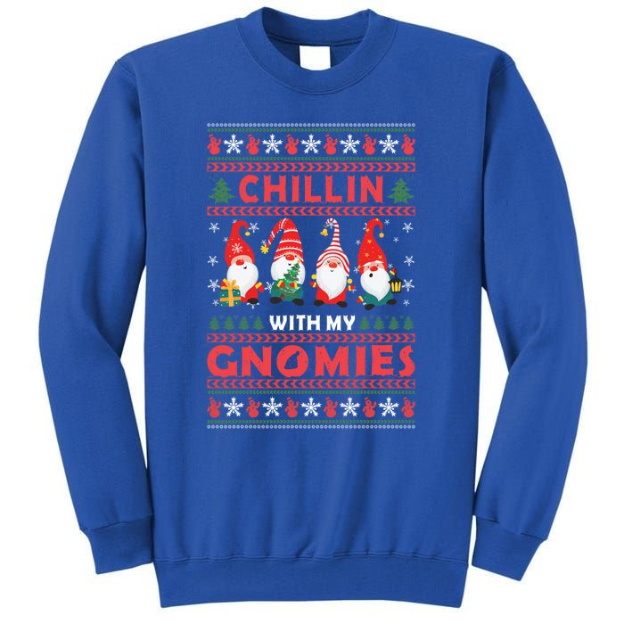 Chillin With My Gnomies Family Matching Xmas Pajamas Gnome Gift Tall Sweatshirt