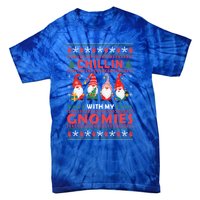 Chillin With My Gnomies Family Matching Xmas Pajamas Gnome Gift Tie-Dye T-Shirt