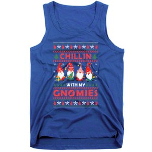 Chillin With My Gnomies Family Matching Xmas Pajamas Gnome Gift Tank Top