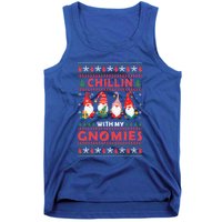 Chillin With My Gnomies Family Matching Xmas Pajamas Gnome Gift Tank Top