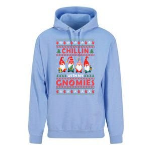 Chillin With My Gnomies Family Matching Xmas Pajamas Gnome Gift Unisex Surf Hoodie