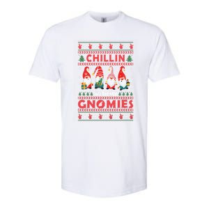 Chillin With My Gnomies Family Matching Xmas Pajamas Gnome Gift Softstyle CVC T-Shirt