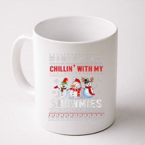 Chillin With My Snowmies Ugly Christmas Snowman Funny Coffee Mug