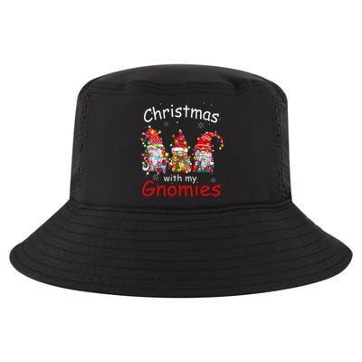 Christmas With My Gnomies Funny Gnome Christmas Lights Cool Comfort Performance Bucket Hat