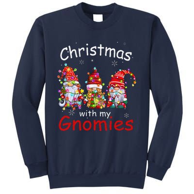 Christmas With My Gnomies Funny Gnome Christmas Lights Sweatshirt