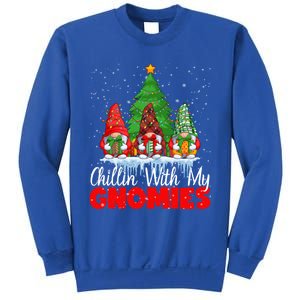 Chillin With My Gnomies Matching Family Christmas Gnome Funny Gift Sweatshirt