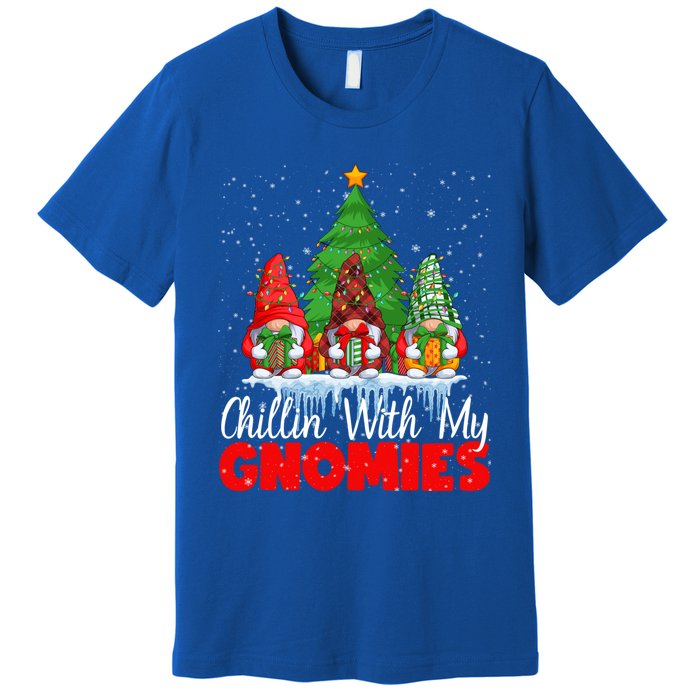 Chillin With My Gnomies Matching Family Christmas Gnome Funny Gift Premium T-Shirt