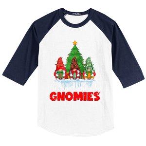 Chillin With My Gnomies Matching Family Christmas Gnome Funny Gift Baseball Sleeve Shirt