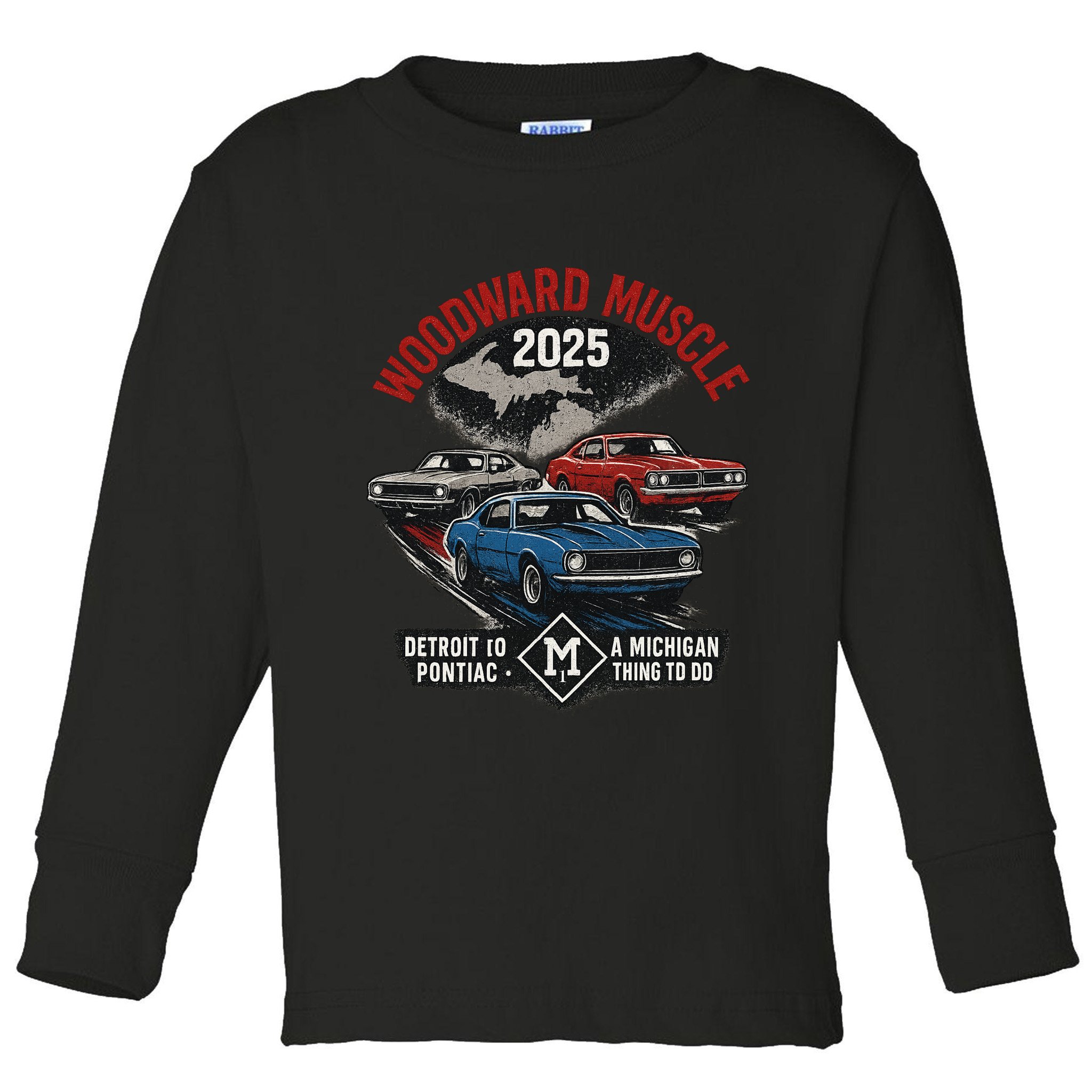 Classic Woodward Muscle 2025 Toddler Long Sleeve Shirt