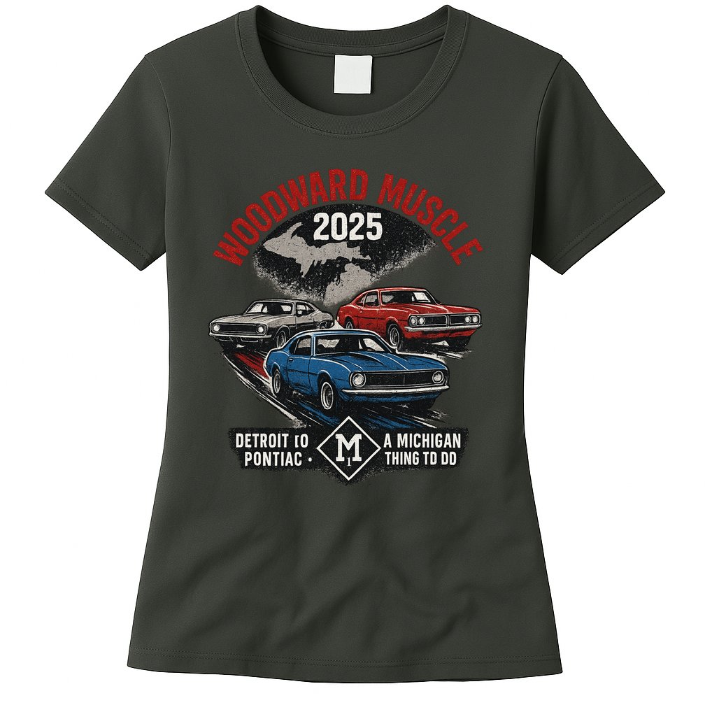 Classic Woodward Muscle 2025 Womens T-Shirt