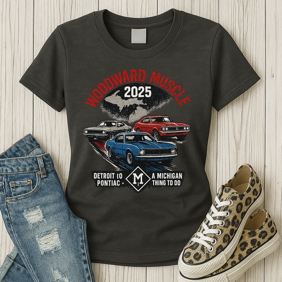 Classic Woodward Muscle 2025 Womens T-Shirt
